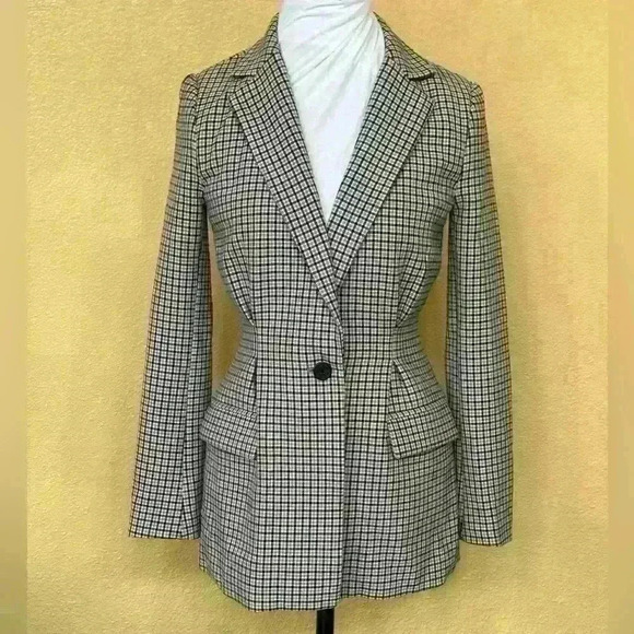 Joie “Martia C” Blazer In Camel Multi Check Size 2 New Without Tags! - Picture 6 of 12